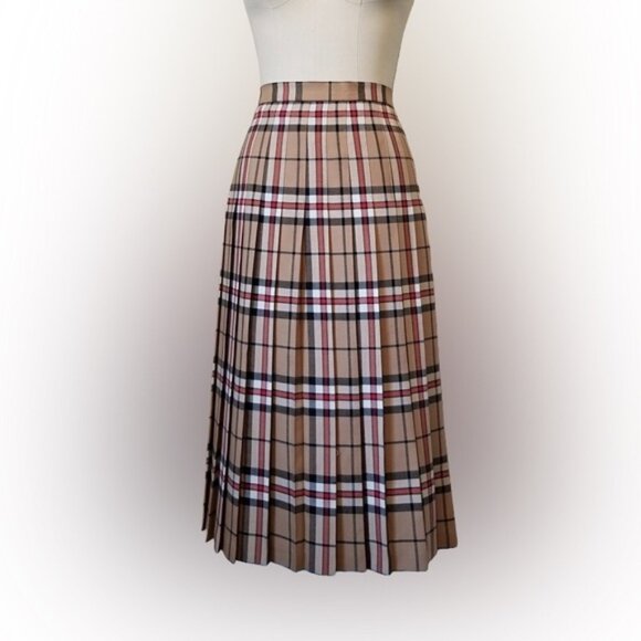🌟Host Pick🌟Laird-Portch of Scotland Wool Plaid Midi  Skirt - Picture 1 of 12